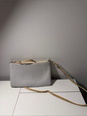 Whiting & Davis white shiny bag